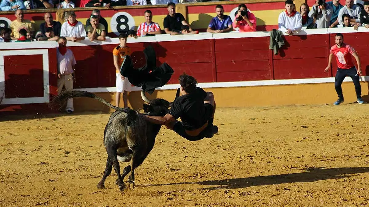 tensión y revolcones en las vaquillas de Tudela (6)
