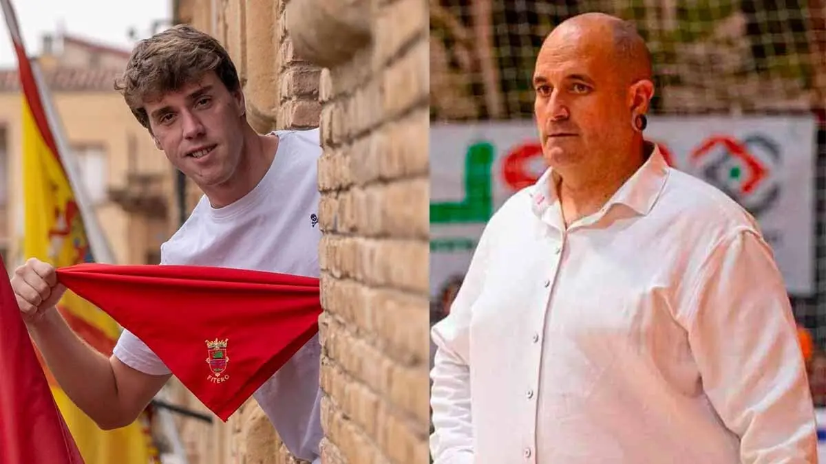 iván serra (concejal de deporte y juventud de fitero) y kapu (entrenador de fútbol sala)