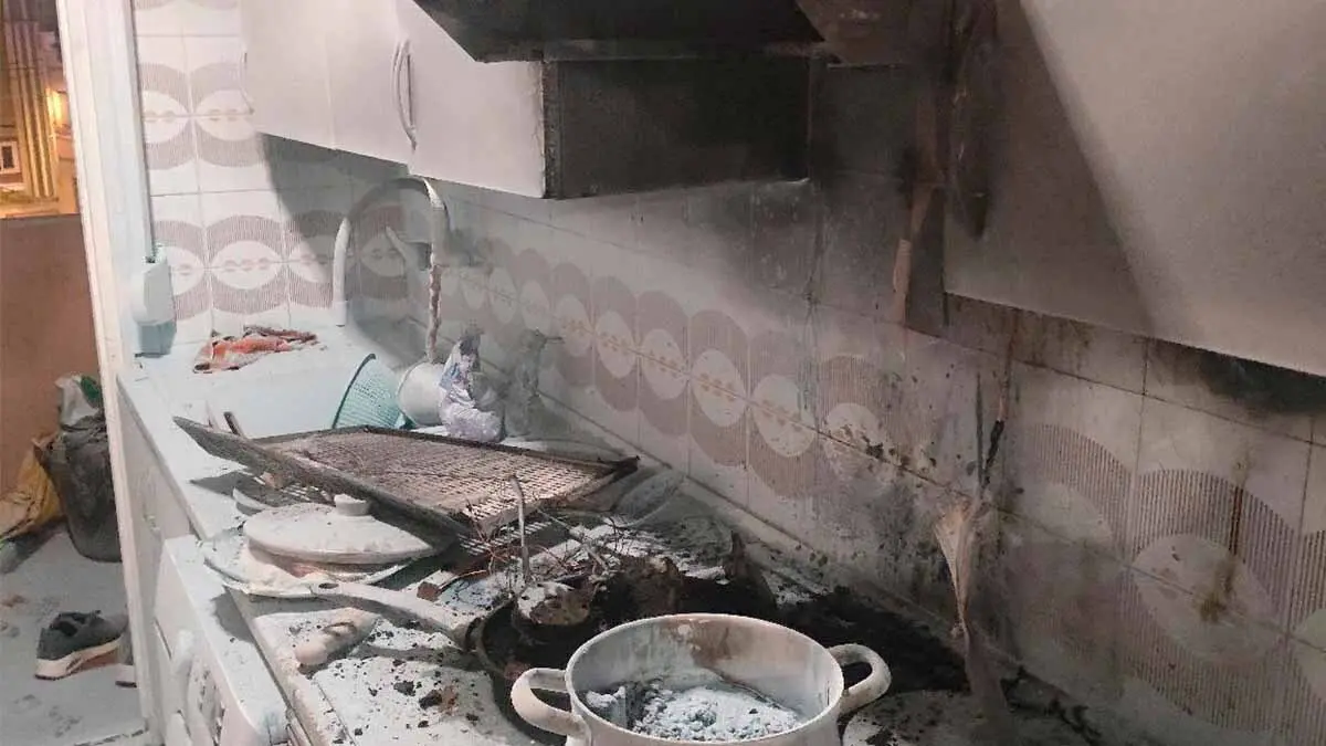 incendio en la cocina de una vivienda de tudela