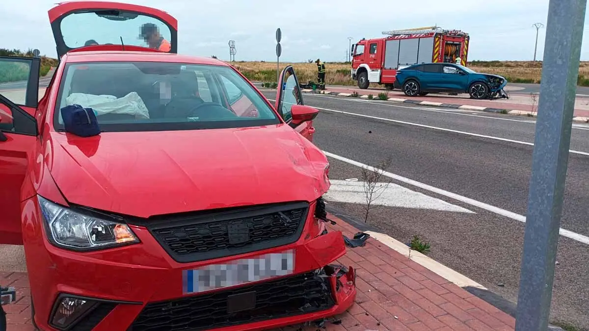 colisión de dos turismos en caparroso