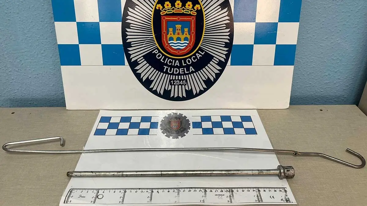 Herramientas incautadas por Policía local de Tudela