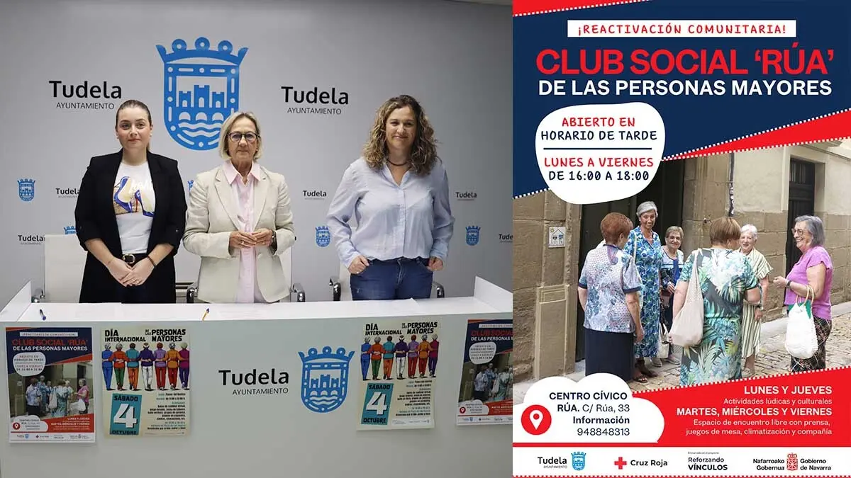 Tudela organiza actividades por el Día de las Personas Mayores y reabre el Club Social Rúa