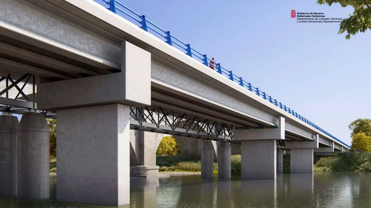 Recreación del proyecto de adecuación del Puente de Marcilla