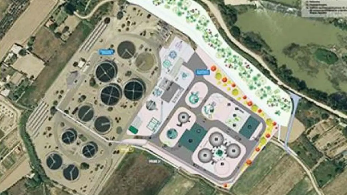 Planta de fangos en Tudela
