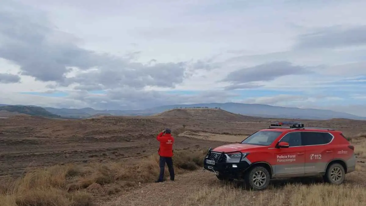 Paraje donde se produjo la caza furtiva. Foto Policía Foral