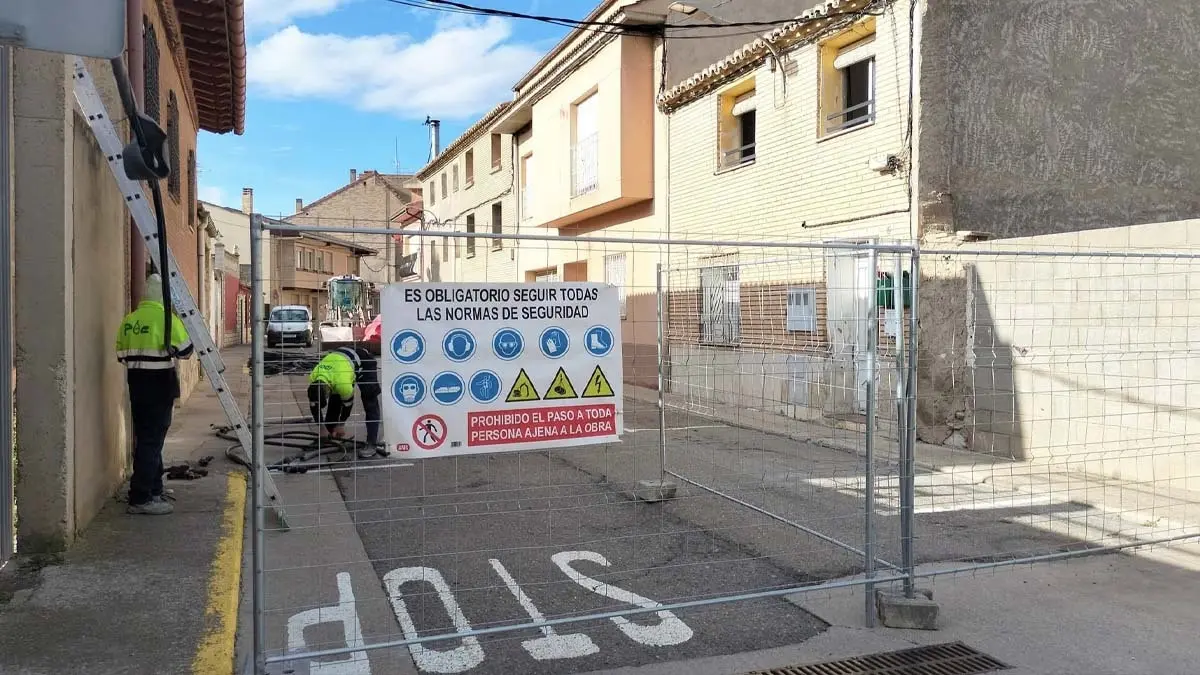 Obras de urbanismo en Cortes, Navarra