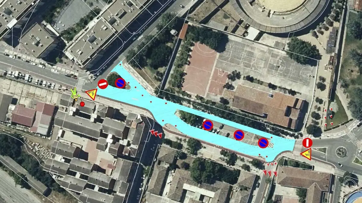 Asfaltado en Camino Caritat. cortes del 17 al 19