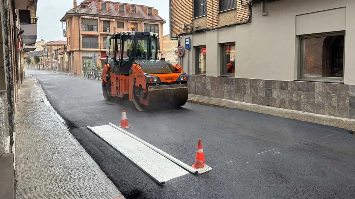 Asfaltado de la calle Mayor en Murchante