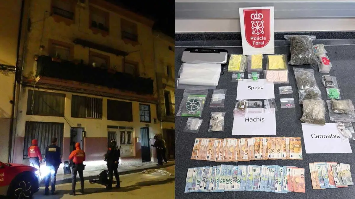 Policía Foral. Dos detenidos por tráfico de drogas en Caparroso