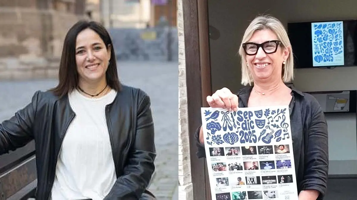 Amaya Zardoya Lape&ntilde;a junto a Ic&iacute;ar Les, concejala de cultura de Tudela