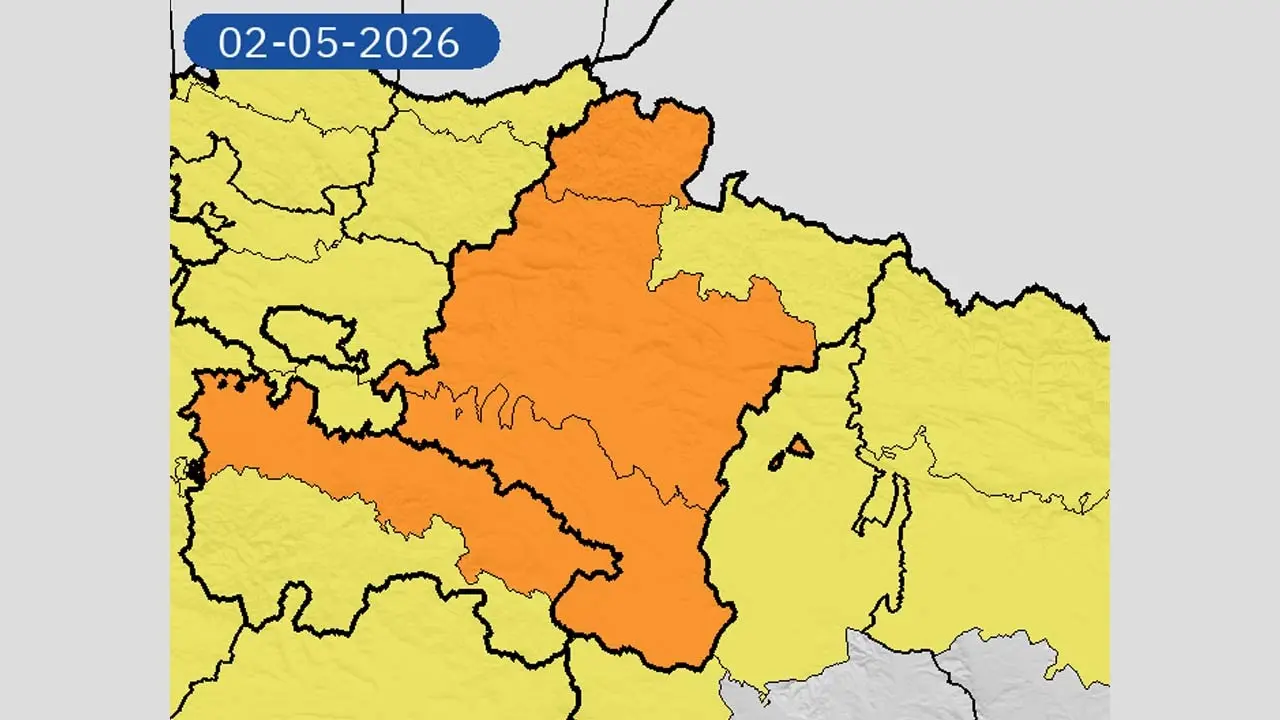Nivel m&aacute;ximo de aviso naranja en Navarra