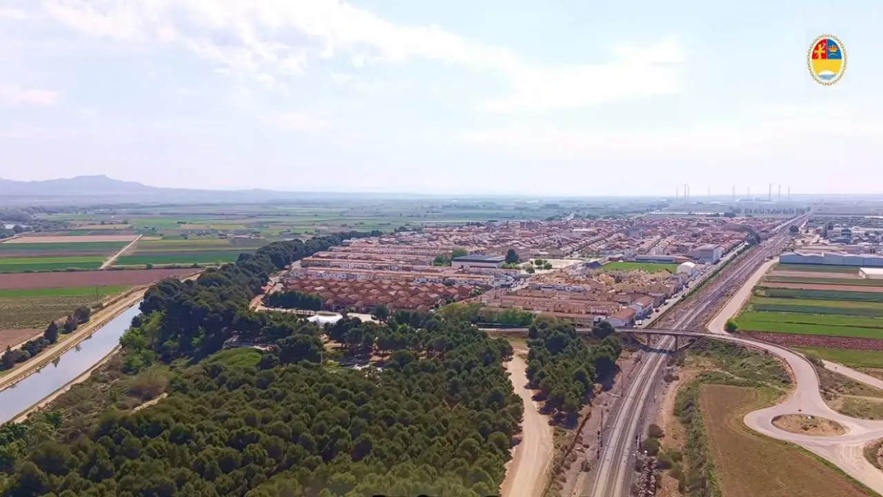 Vista a&eacute;rea de Ribaforada