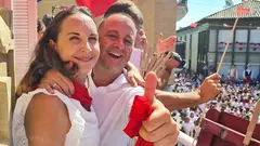 Est&iacute;baliz Lara&ntilde;a y Sergio Vitas. Cohete Fiestas de Fusti&ntilde;ana 2022