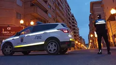 Policía Local de Tudela en la Avenida Zaragoza