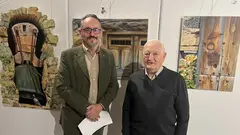 Inauguración de la exposición de César Riduejo en la UNED de Tudela