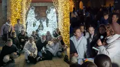 Protagonistas del encendido naviseño de Villafranca 2025