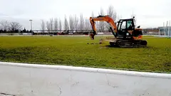 Obras en el campo de f&uacute;tbol de Ablitas 2026