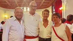 Concejales de PSN de Corella junto al Alcalde y a la Presidenta del Gobierno de Navarra