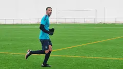 El _pichichi_ de la Liga del Trofeo Amistad, Rub&eacute;n Calonge en un partido.