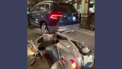 Accidente con triple alcance en Tudela. Foto. Polic&iacute;a local