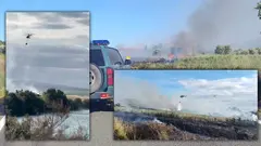 Incendio Agr&iacute;cola en Corella. Foto Guardia Civil