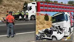 accidente en la NA-134 con una v&iacute;ctima mortal. Polic&iacute;a Foral