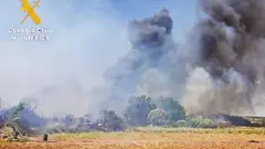 Incendio en Castej&oacute;n. Guardia Civil
