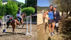 La amazona tudelana Andrea Lacarra y su entrenadora, Edurne Miram&oacute;n