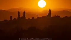 Puntos de observaci&oacute;n del eclipse en Corella. Foto Eduardo Blanco Mendizabal