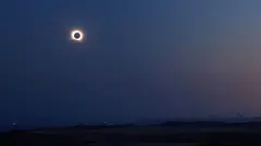 Vista del Eclipse total de sol 2026 desde Sendaviva. Foto Gob. de Navarra