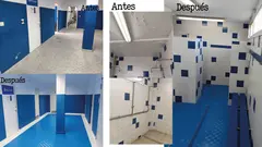 Mejoras en los vestuarios del campo de f&uacute;tbol de Cintru&eacute;nigo