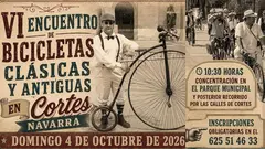 Encuentro de bicicletas cl&aacute;sicas en Cortes 2026