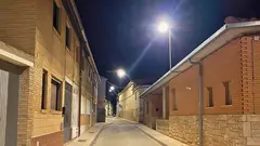 Alumbrado Led en una calle de Fusti&ntilde;ana