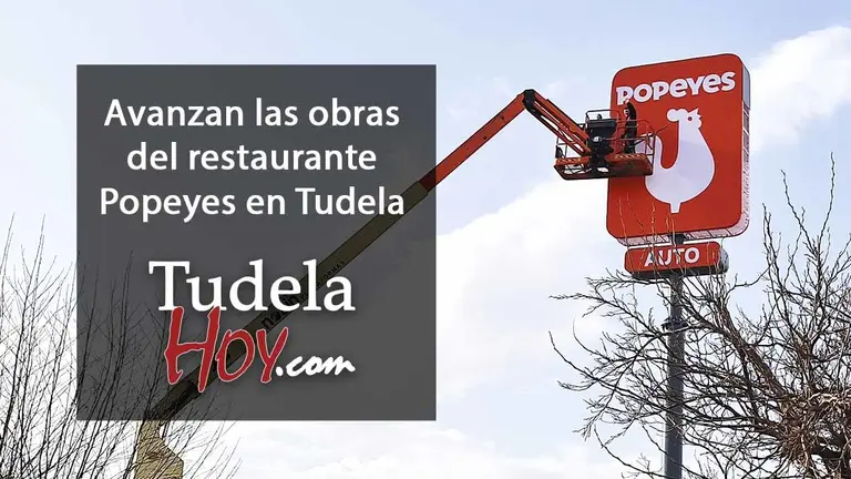 Popeyes video del avance de las obras en Tudela