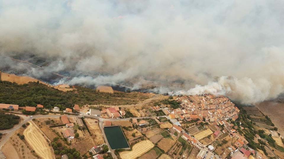 Incendio Forestal en Añón del Moncayo Zaragoza