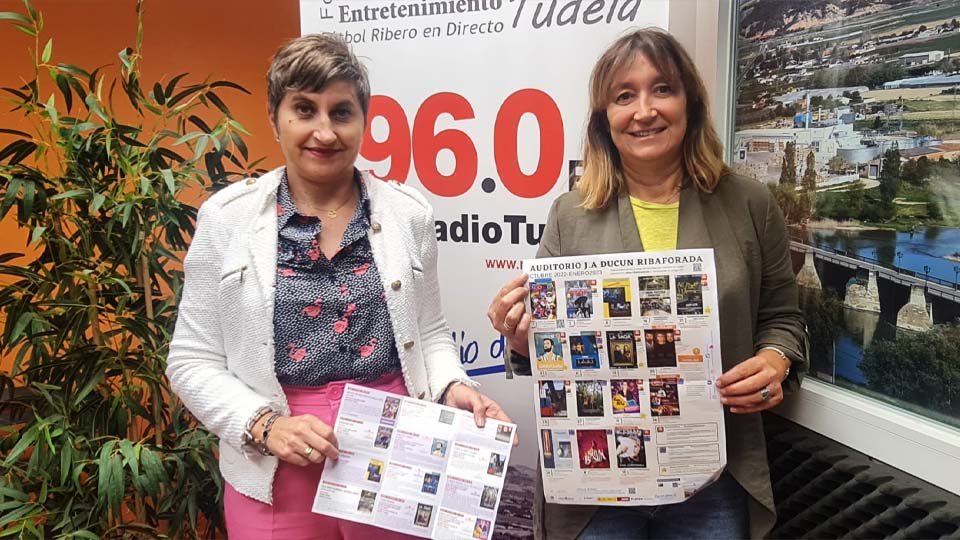 Ana Zardoya y Noemí Hernández presentan la programación de Ribaforada otoño Invierno en los micrófonos de Radio Tudela