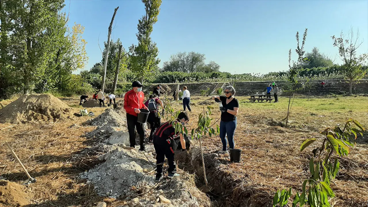 Voluntarios en el Parque Erasmus