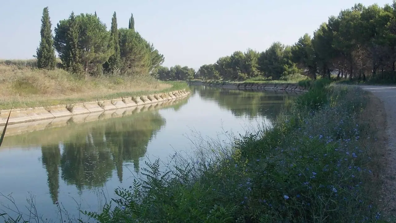 Canal Imperial de Arag&oacute;n a su paso por la Ribera de Navarra