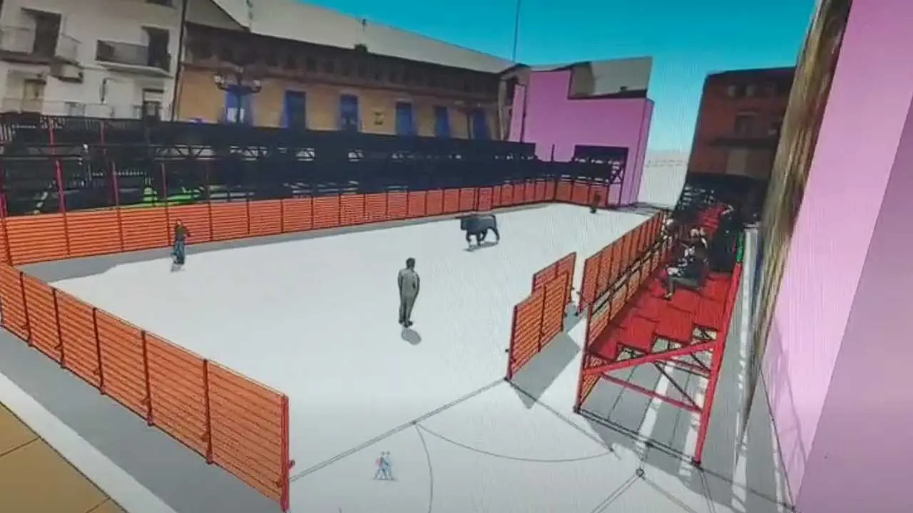 Recreaci&oacute;n de la Plaza de Toros desmontables de Ablitas 2026