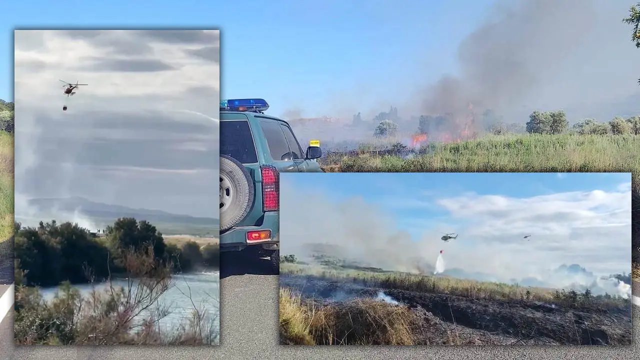 Incendio Agr&iacute;cola en Corella. Foto Guardia Civil