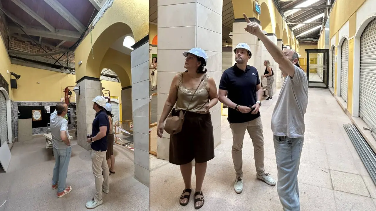 Visita a las obras en el Mercado Municipal de Abastos de Tudela 2026
