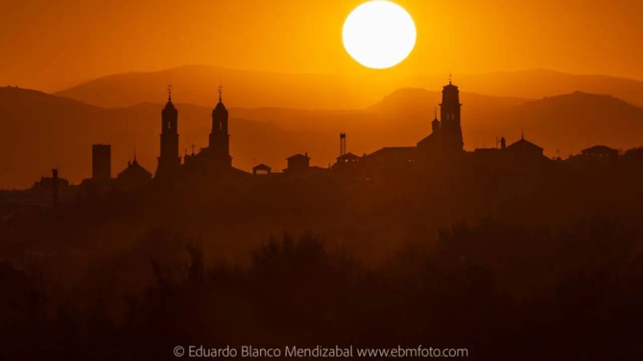 Puntos de observaci&oacute;n del eclipse en Corella. Foto Eduardo Blanco Mendizabal