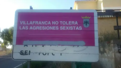 cartel roto villafranca