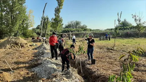 Voluntarios en el Parque Erasmus