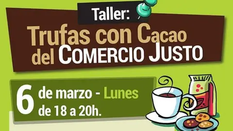 Taller trufas con cacao del Comercio Justo Tudela