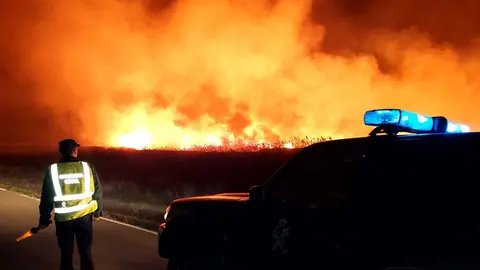 Incendio en la Balsa del Pulguer de Cascante (1)