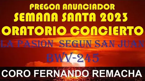 Oratorio Concierto organziado por el Coro Fernando Remacha