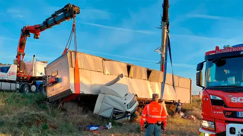 accidente vuelco santacara