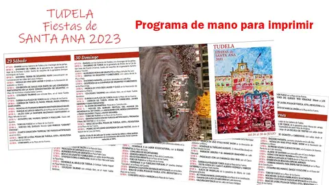 Programa de mano de las Fiestas de Tudela para imprimir