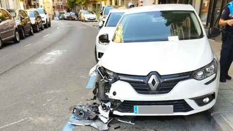 Vehículo afectado en el accidente